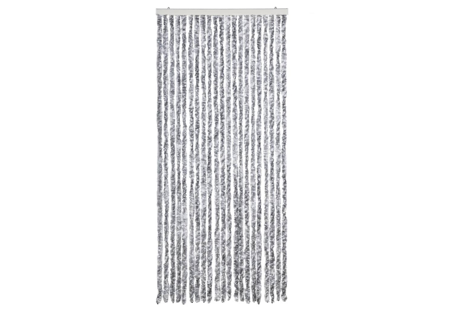 vidaXL Insect Curtain White And Grey 90x200cm Chenille-2