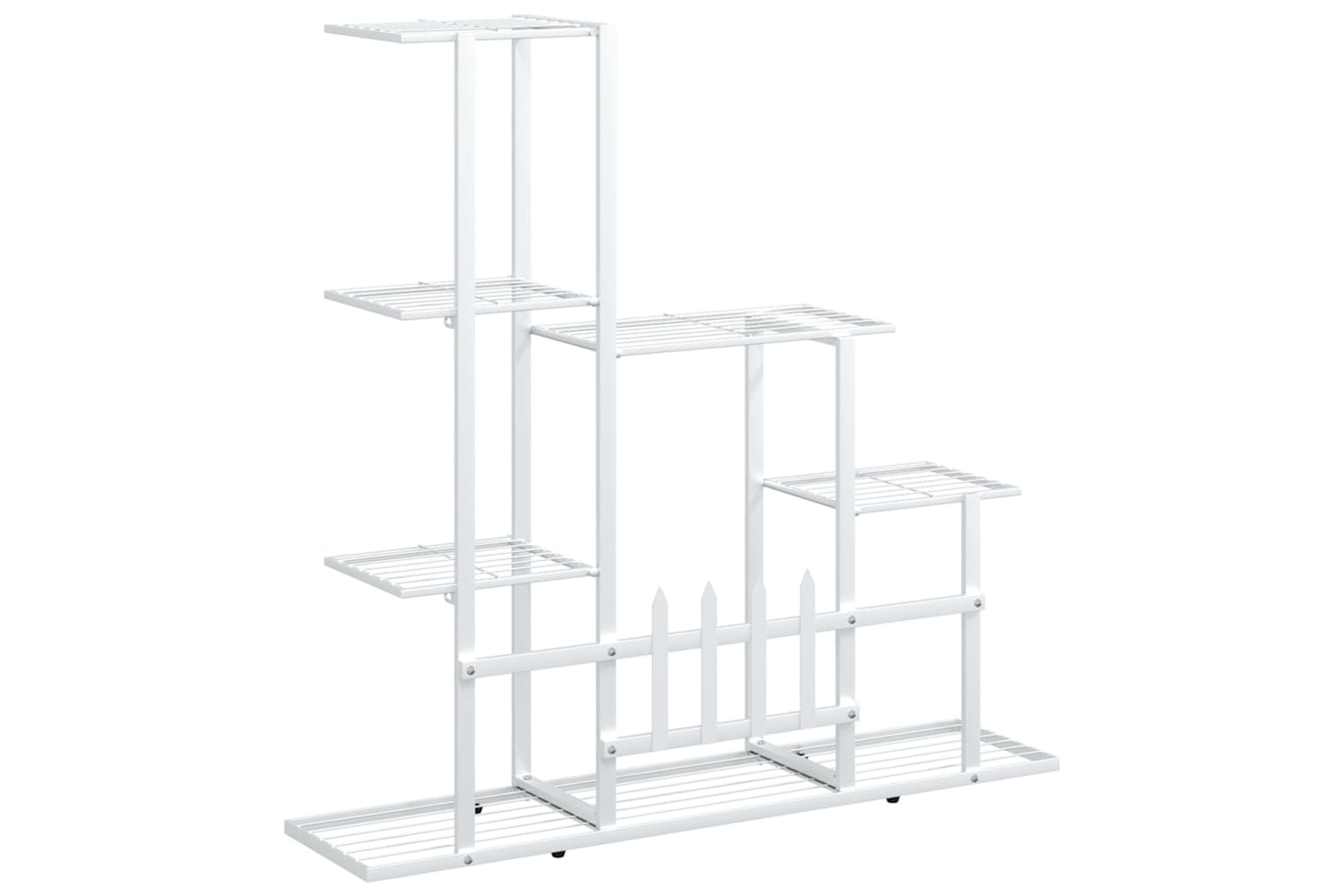vidaXL 336113 Flower Stand 94.5x25x88cm White Metal-6