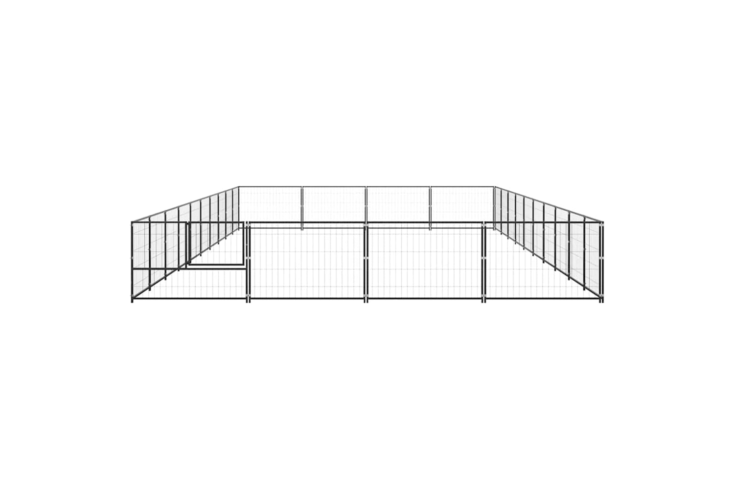 Vidaxl 3082149 Dog Kennel Black 40 M2 Steel-4
