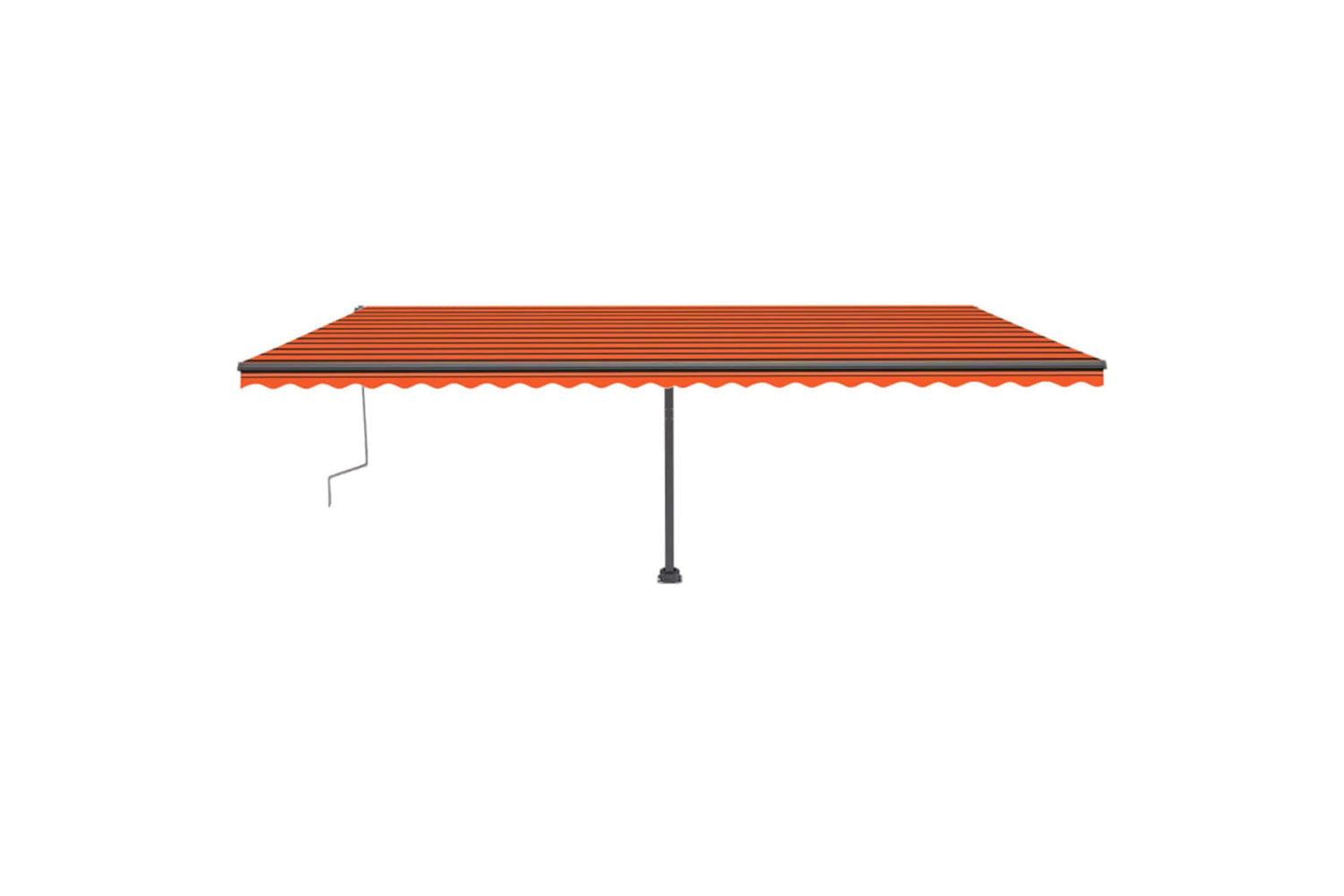 vidaXL 3069800 Freestanding Manual Retractable Awning 600x300cm Orange/brown-4