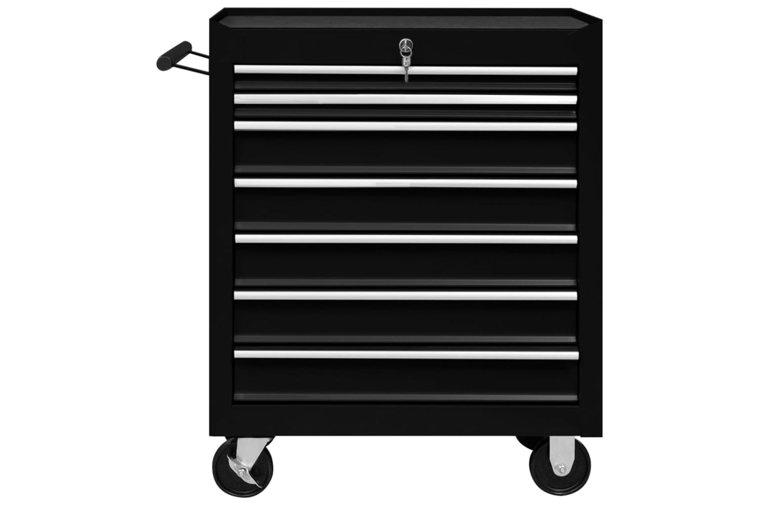 vidaXL 147174 Workshop Tool Trolley with 7 Drawers | Black-3