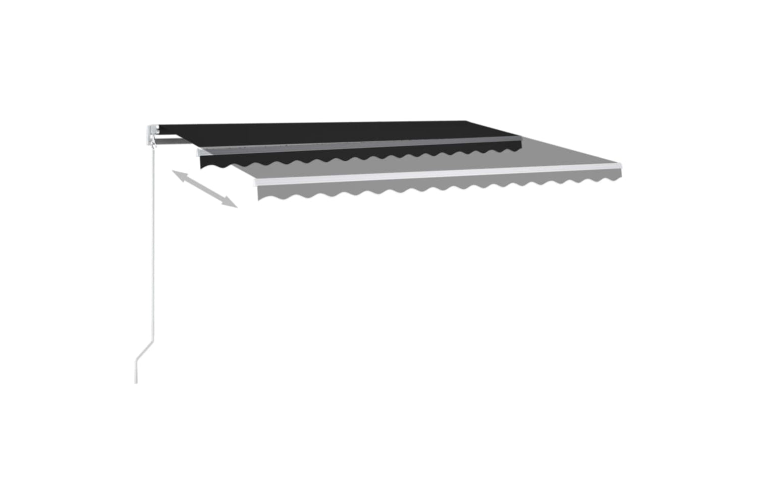 vidaXL 3068979 Manual Retractable Awning 400x350cm Anthracite-3