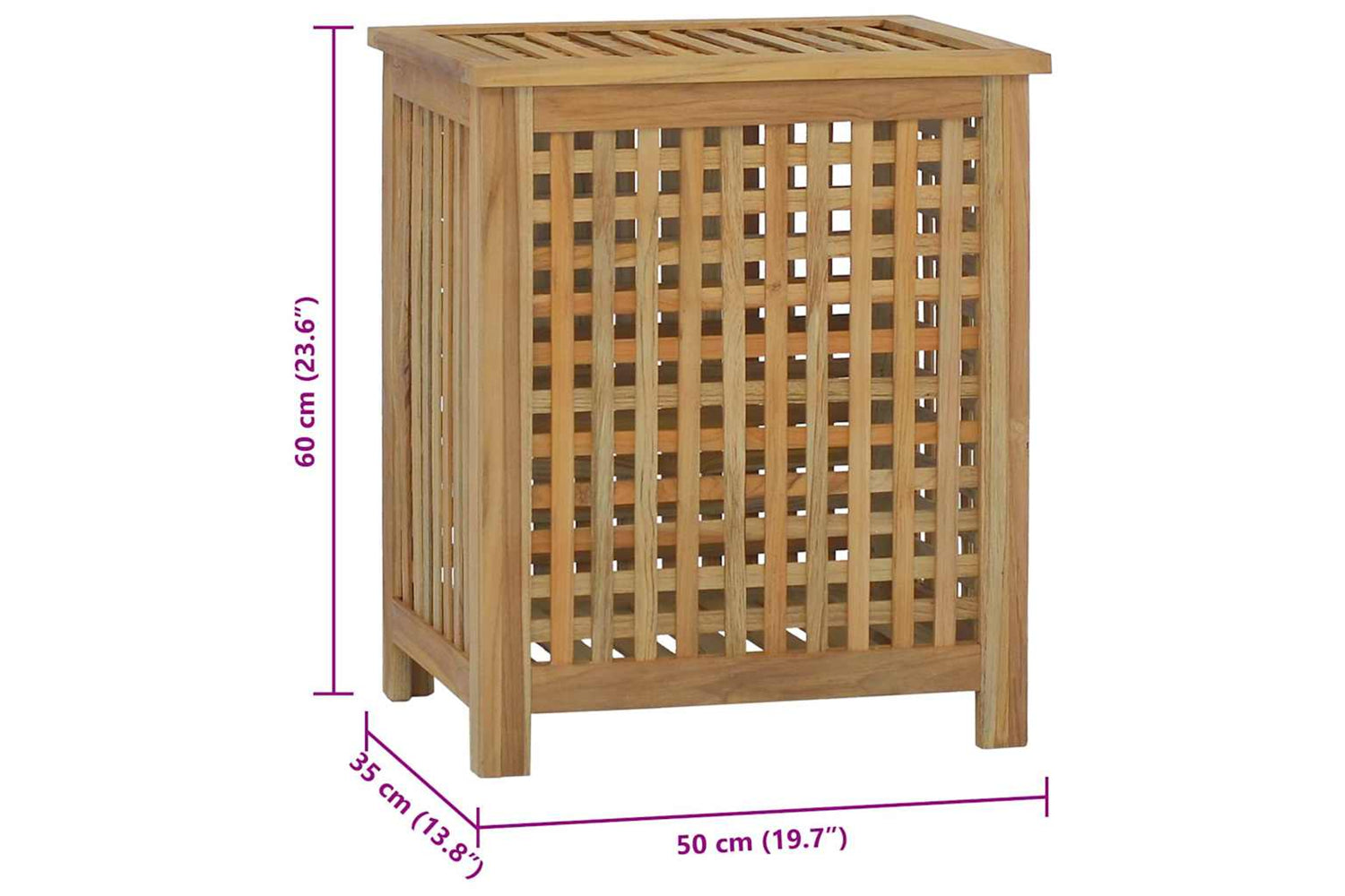 vidaXL 340761 Wash Bin 50x35x60cm Solid Wood Teak-6