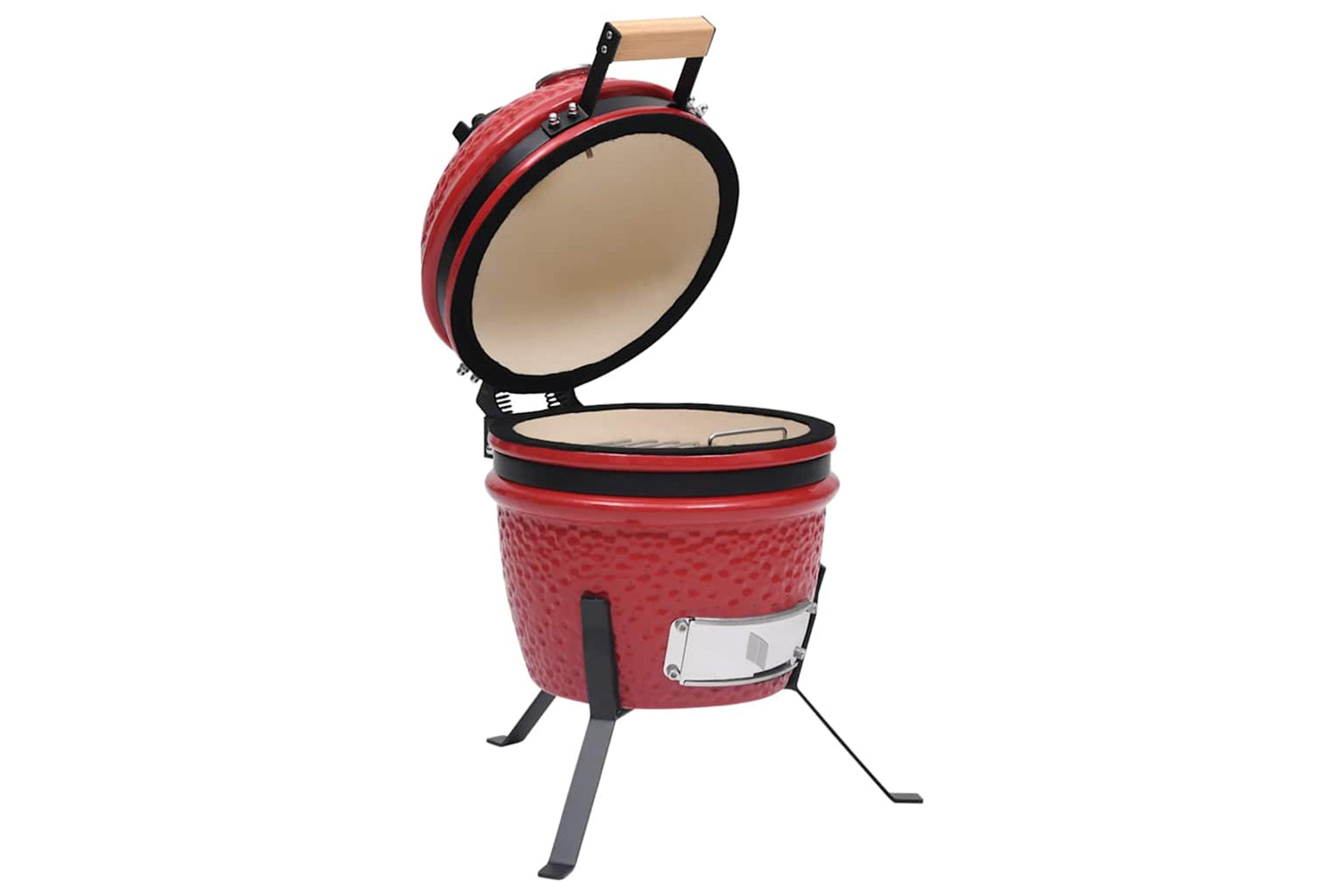 Vidaxl 2-in-1 Kamado Barbecue Grill Smoker Ceramic 56 Cm Red-4