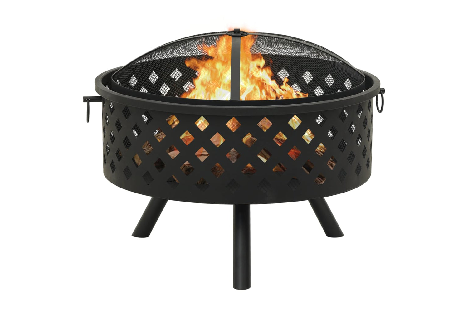 vidaXL 311890 Fire Pit With Poker 68cm Xxl Steel-3