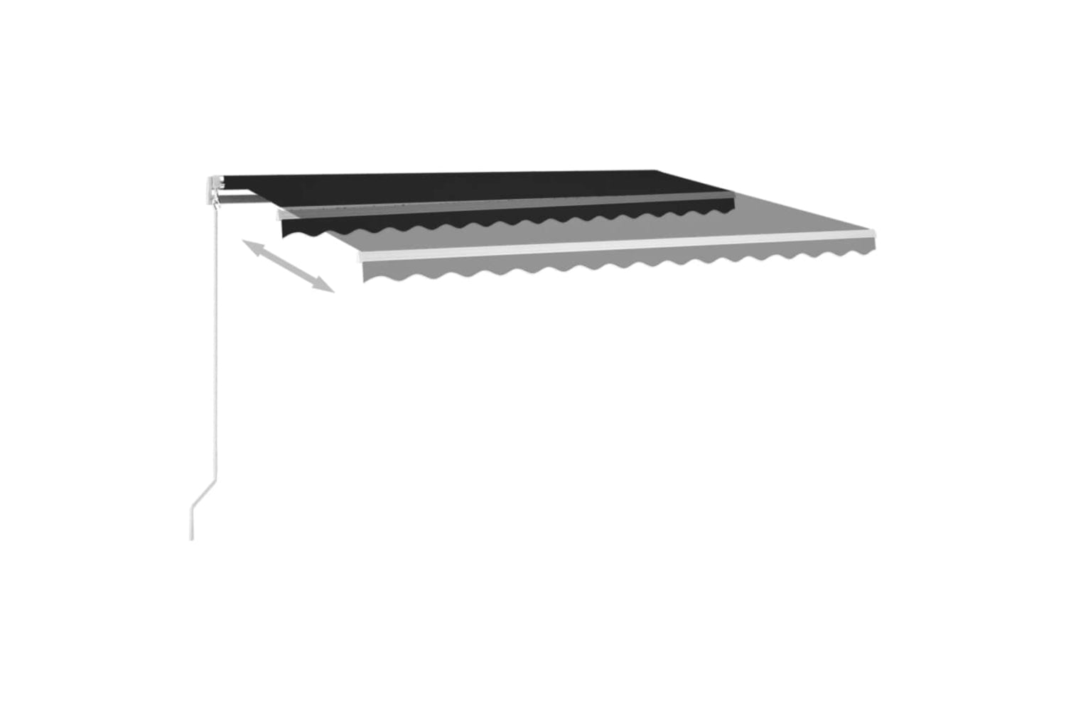 vidaXL 3068984 Manual Retractable Awning With Led 400x350cm Anthracite-3
