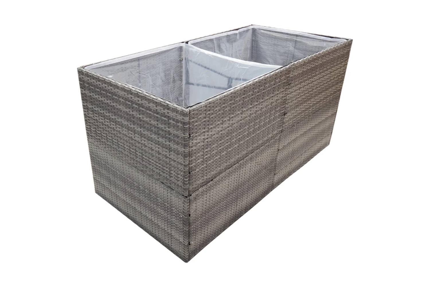 vidaXL 319178 Garden Planter Grey 157x80x80cm Poly Rattan-2