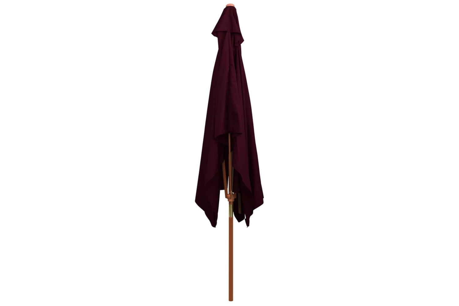 vidaXL 313758 Outdoor Parasol With Wooden Pole Bordeaux Red 200x300cm-4