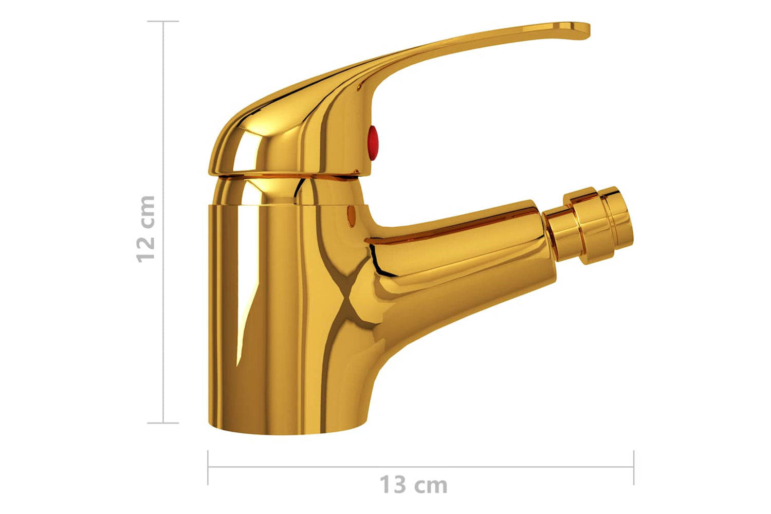 vidaXL 149085 Bathroom Bidet Mixer Tap Gold 13x12cm-4