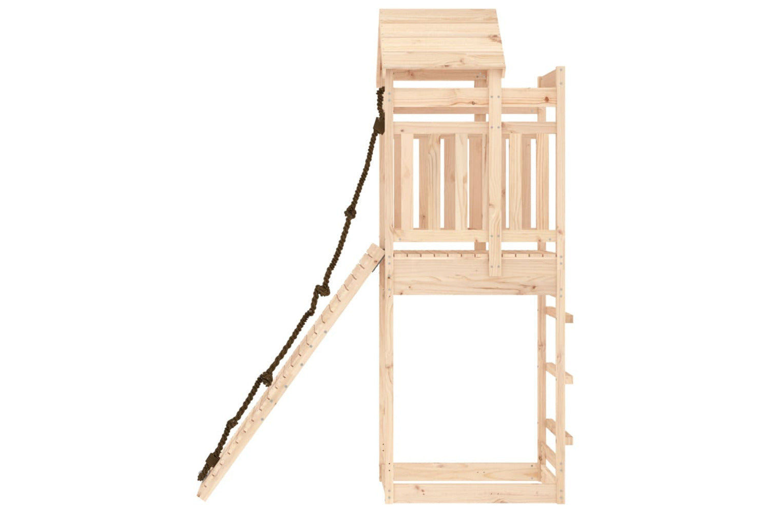 Vidaxl 3156940 Playhouse With Climbing Wall Solid Wood Pine-5
