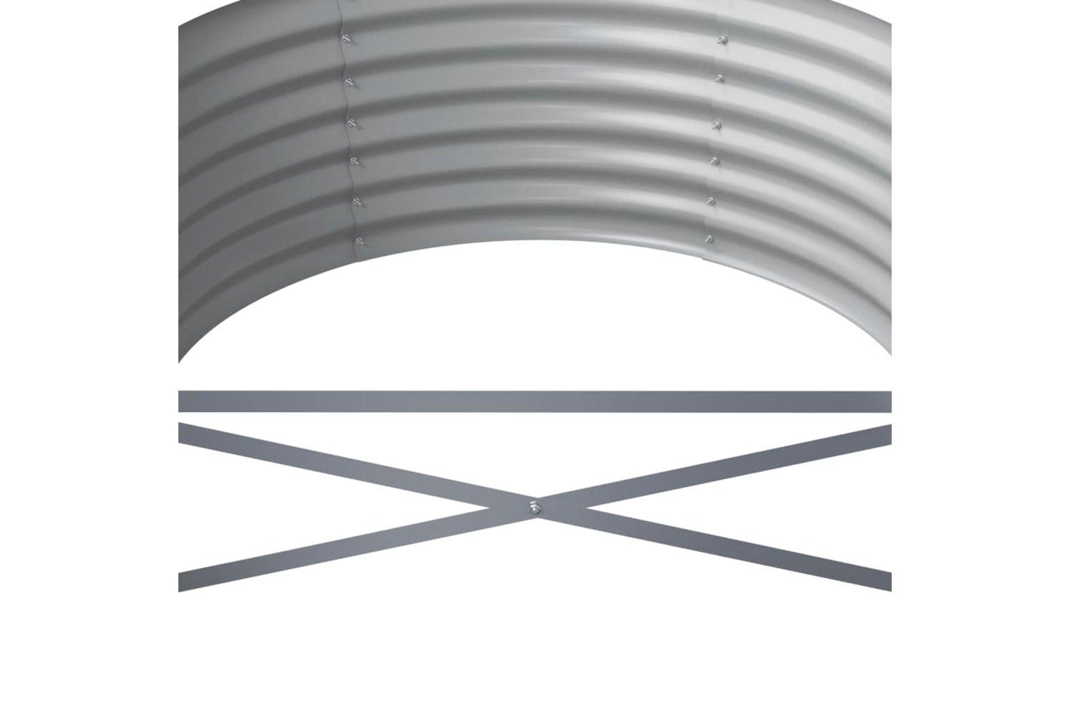 vidaXL 318939 Garden Raised Bed Powder-coated Steel 512x80x36cm Grey-4