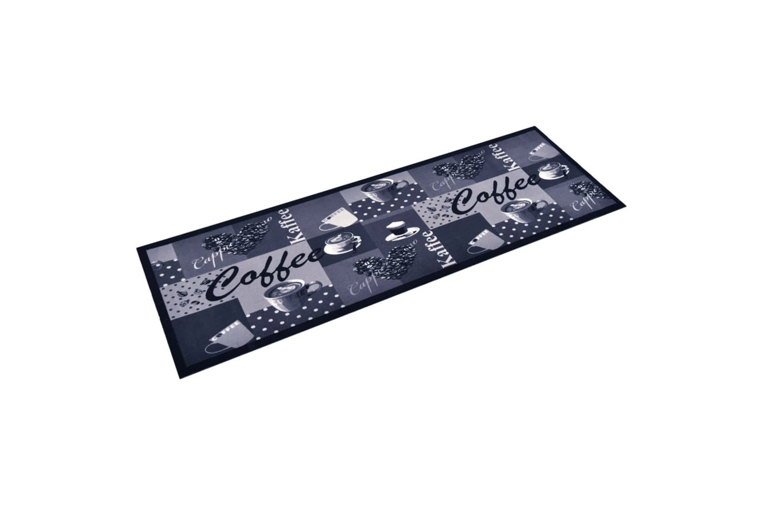 vidaXL 315969 Kitchen Carpet Washable Coffee Blue 60x300cm-2