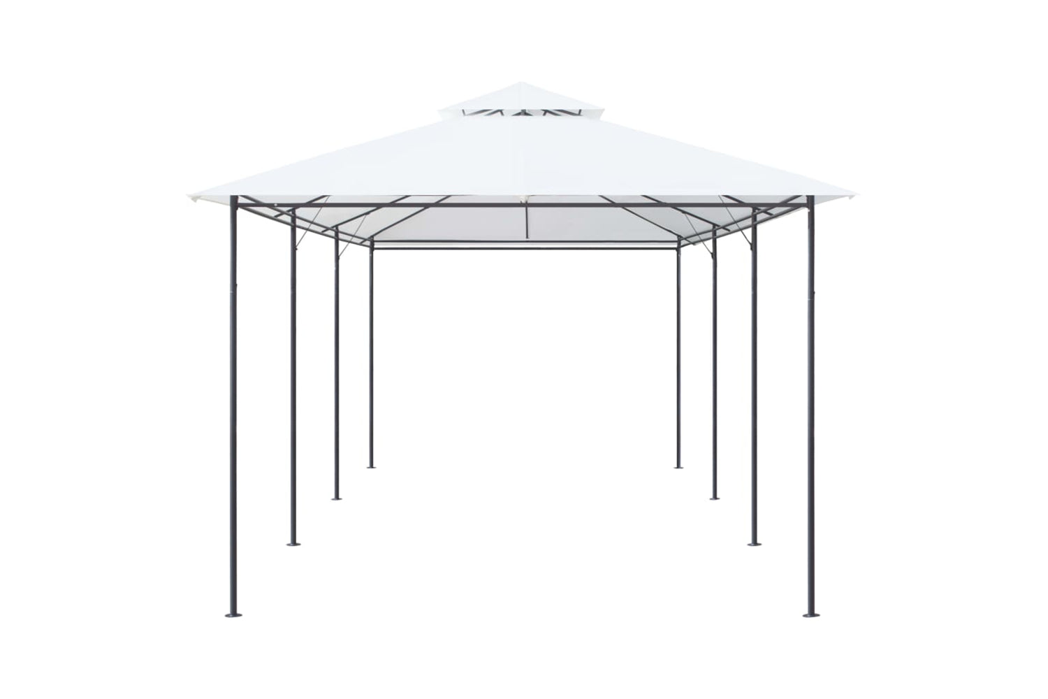 vidaXL 310072 Gazebo 600x298x270cm White 180g/mÂ²-2