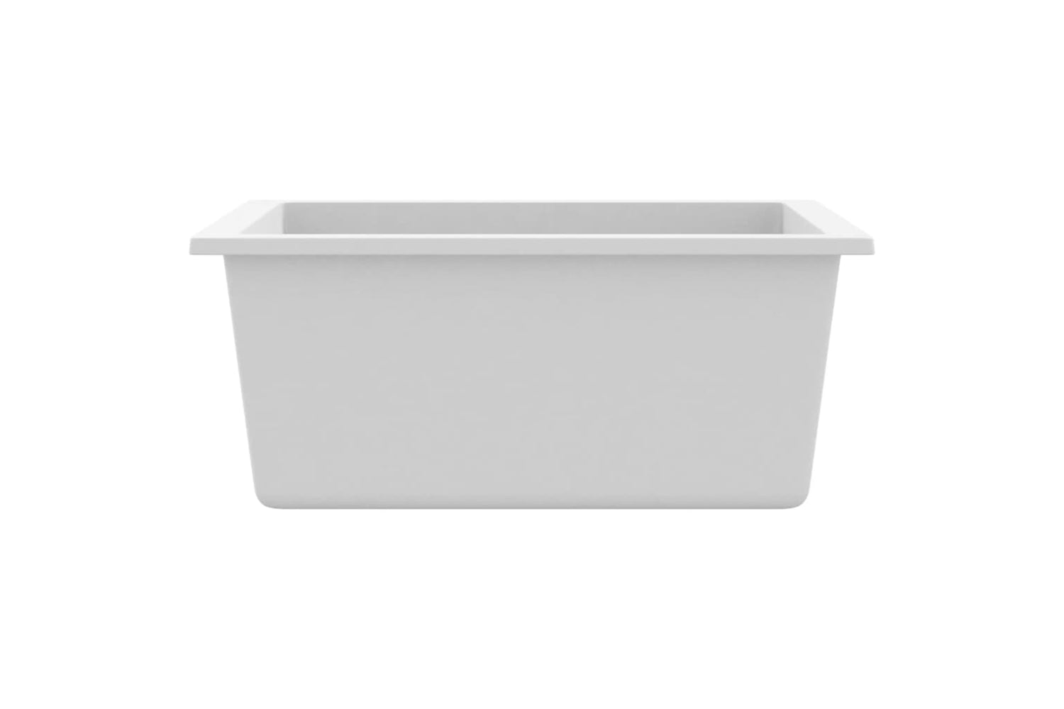 Vidaxl Kitchen Sink With Overflow Hole White Granite-4
