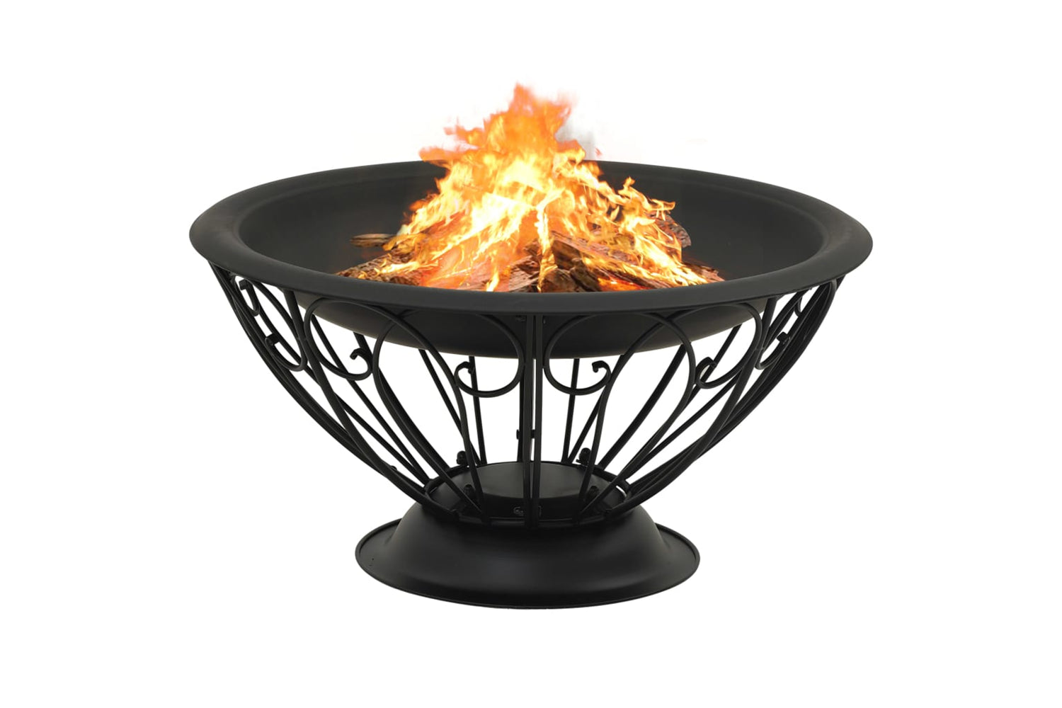 vidaXL 311895 Fire Pit With Poker 75cm Xxl Steel-3