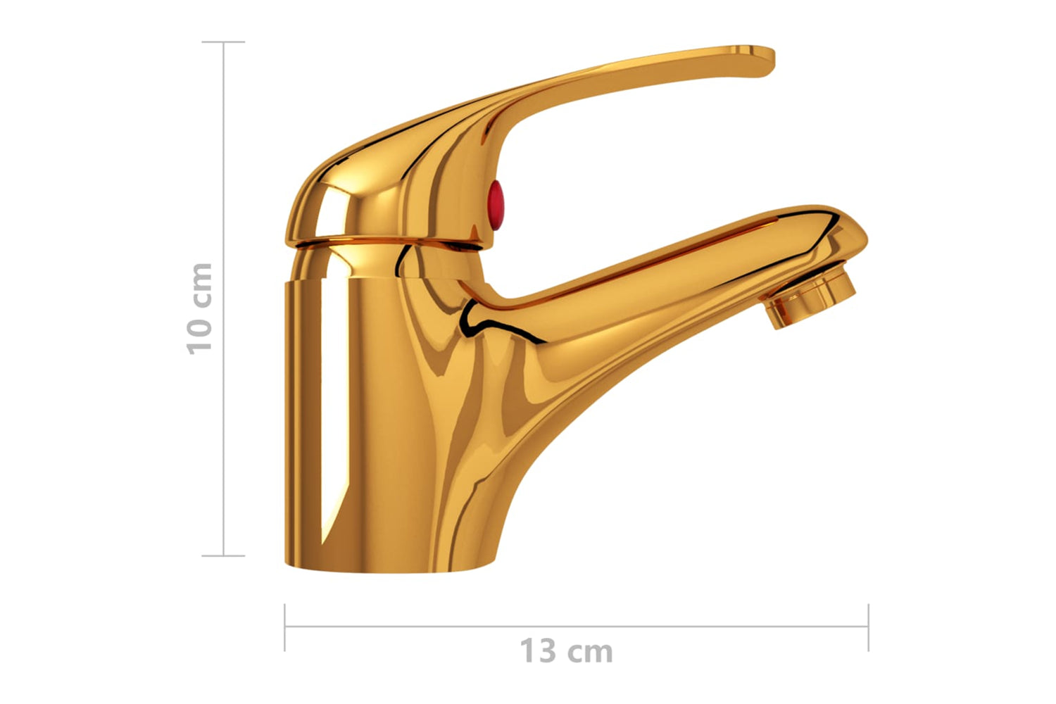 vidaXL 149081 Basin Mixer Tap Gold 13x10cm-4