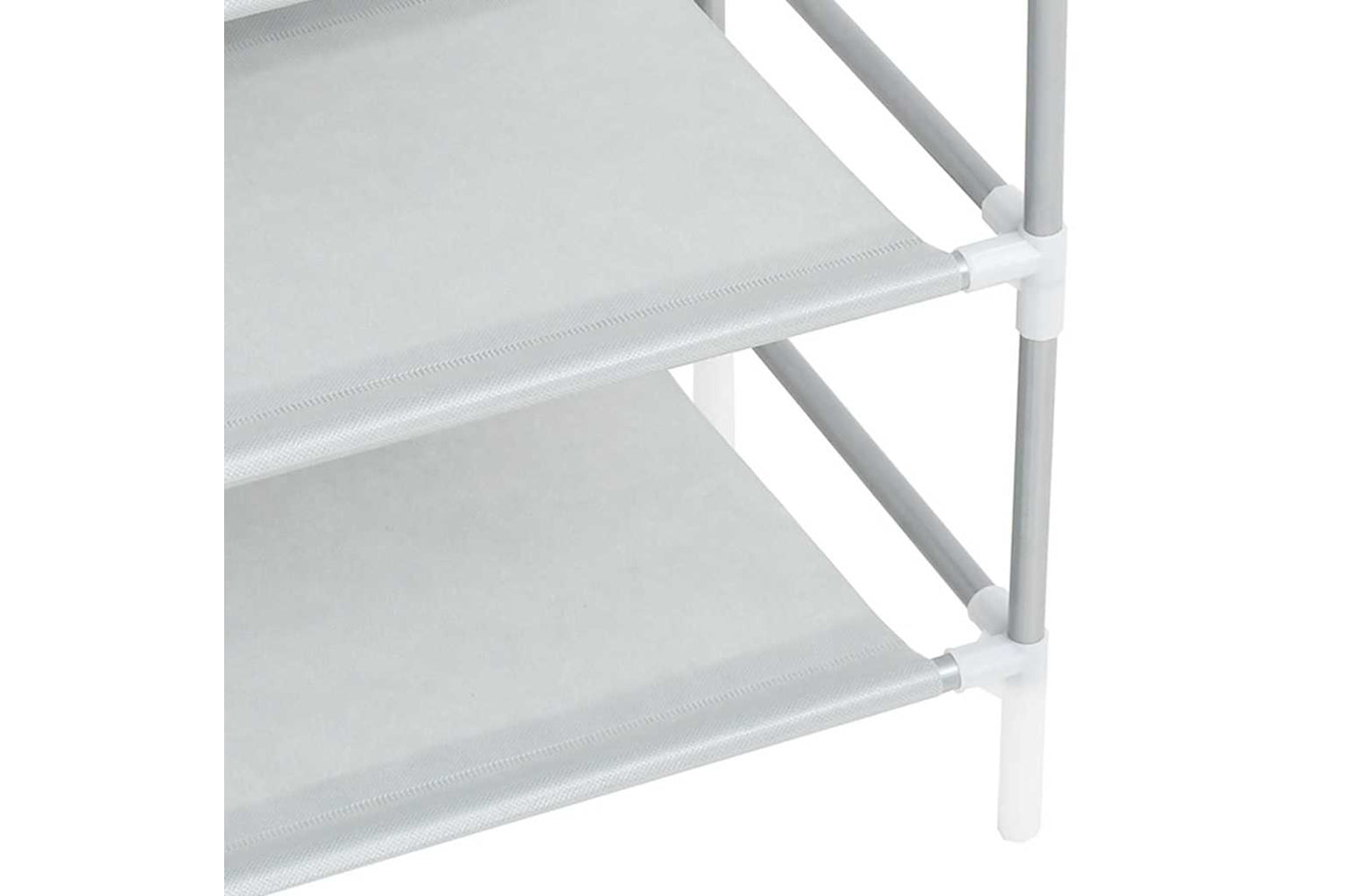 Vidaxl 330042 Shoe Rack With 4 Shelves Metal And Non-woven Fabric Silver-6