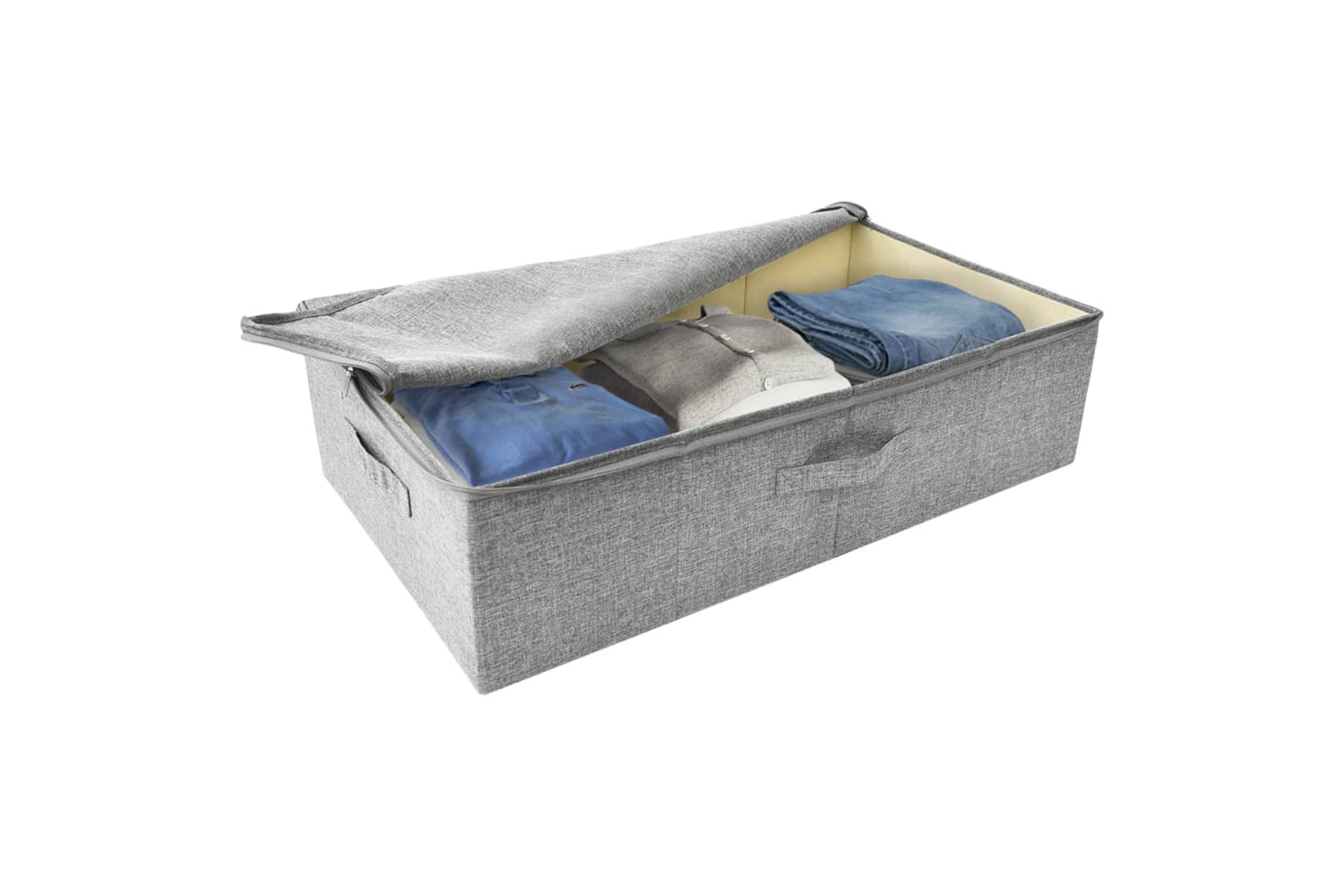 vidaXL 332905 Storage Box Fabric 70x40x18cm Grey-6