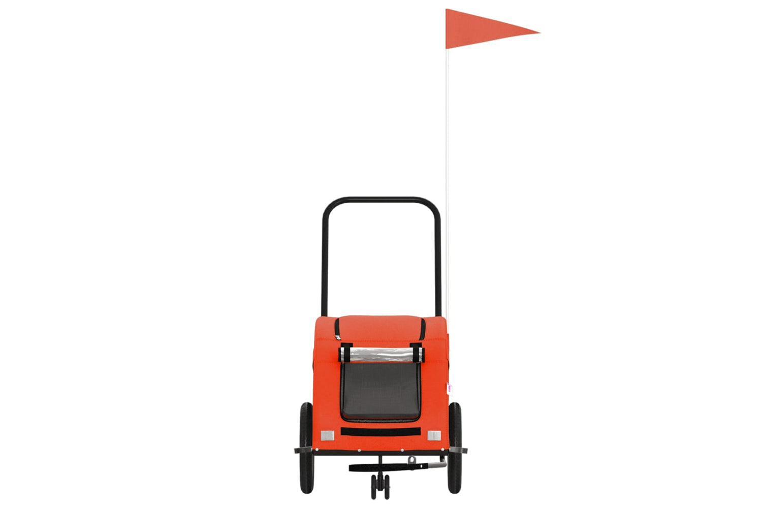 Vidaxl 93970 Pet Bike Trailer Orange And Grey Oxford Fabric And Iron-3