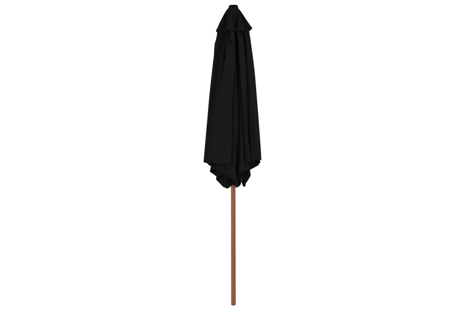 vidaXL 313762 Outdoor Parasol With Wooden Pole Black 270cm-3