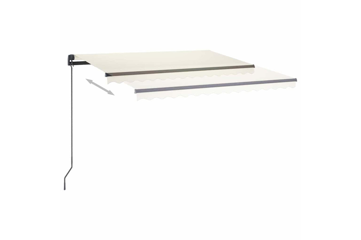 Vidaxl Manual Retractable Awning With Led 3.5x2.5 M Cream-3