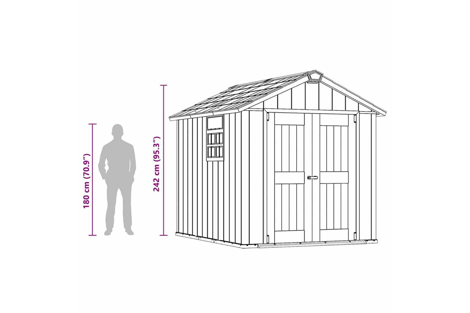 Keter 404245 Garden Shed Oakland 759 Anthracite-8