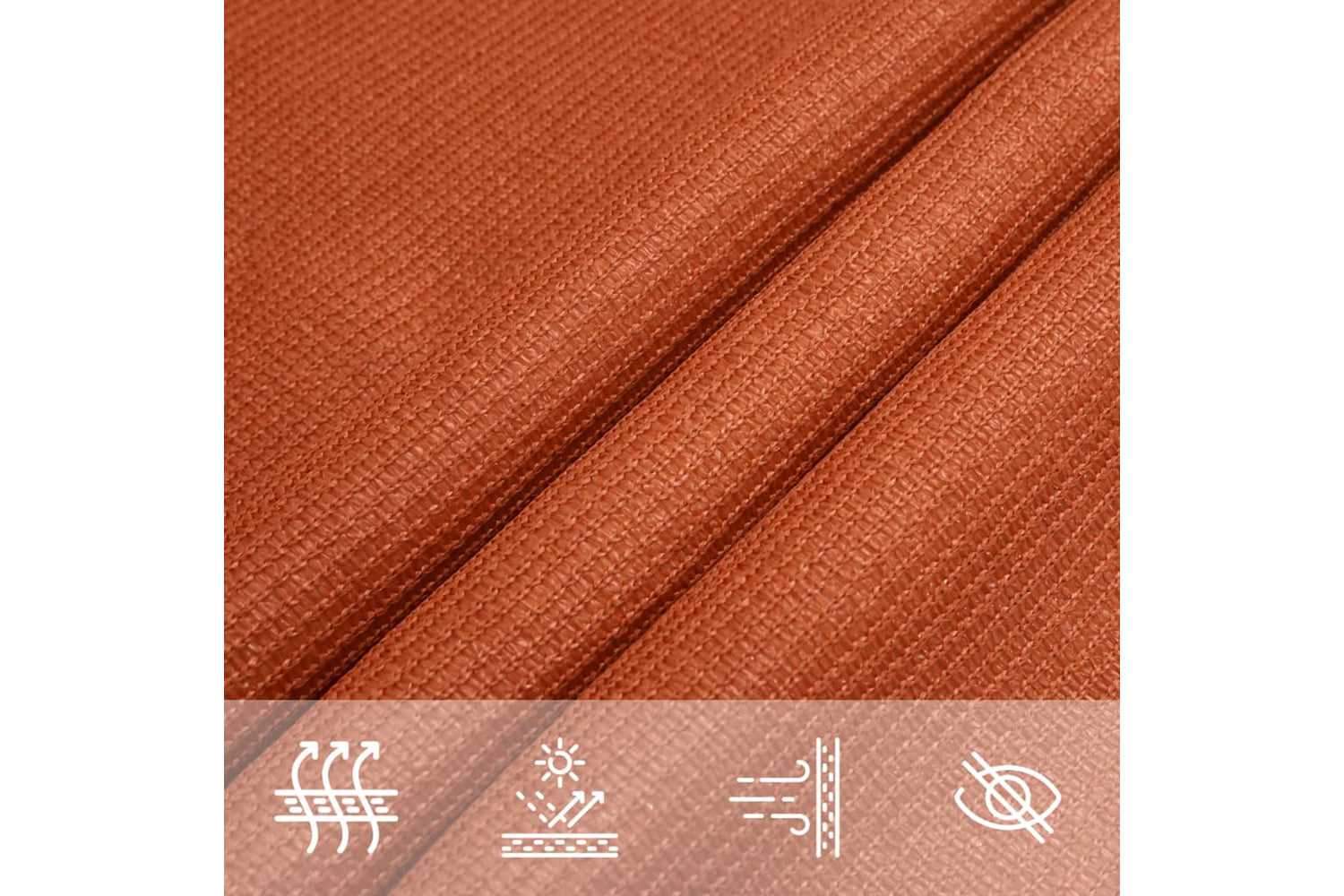 Vidaxl 311670 Sunshade Sail 160 G/mâ² Orange 2x4.5 M Hdpe-4