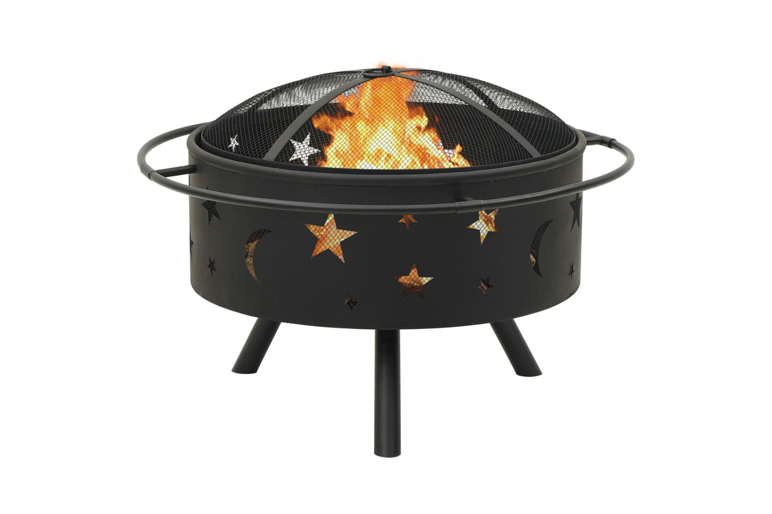 vidaXL 311892 Fire Pit With Poker 76cm Xxl Steel-3