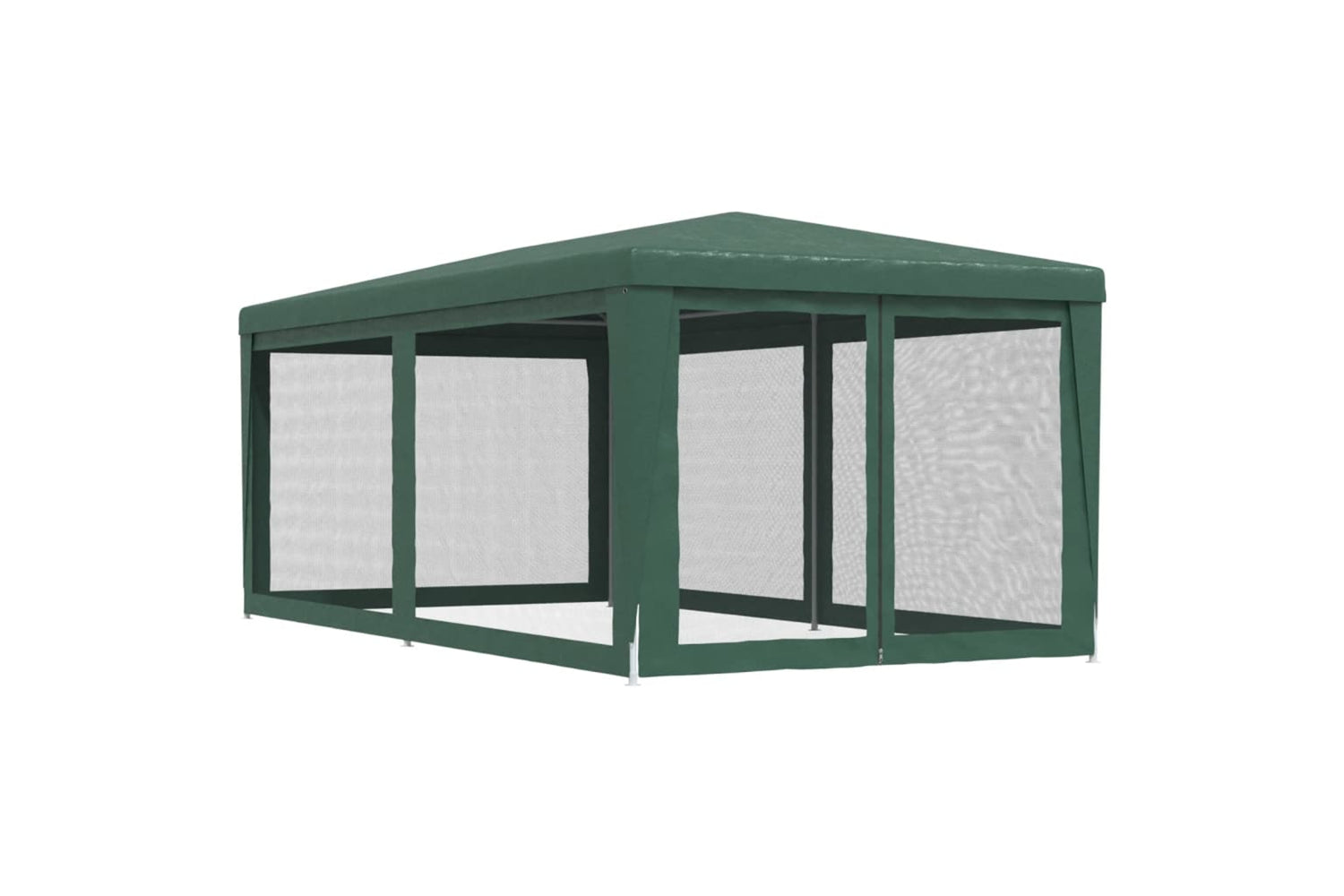 Vidaxl 319238 Party Tent With 6 Mesh Sidewalls Green 3x6 M Hdpe-4