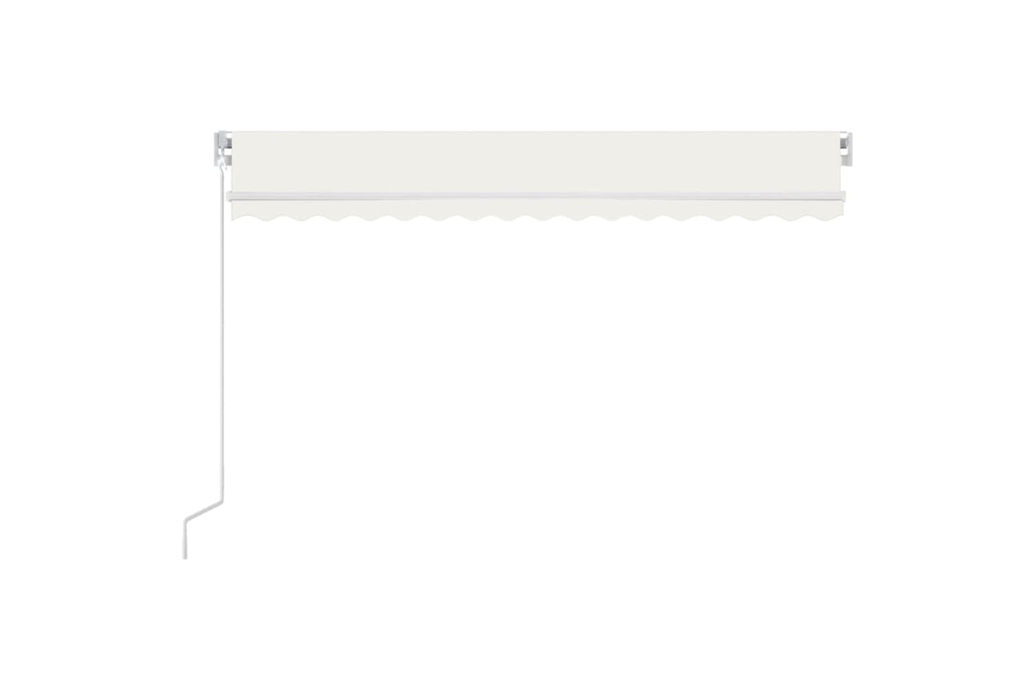 vidaXL 3068982 Manual Retractable Awning With Led 400x350cm Cream-2