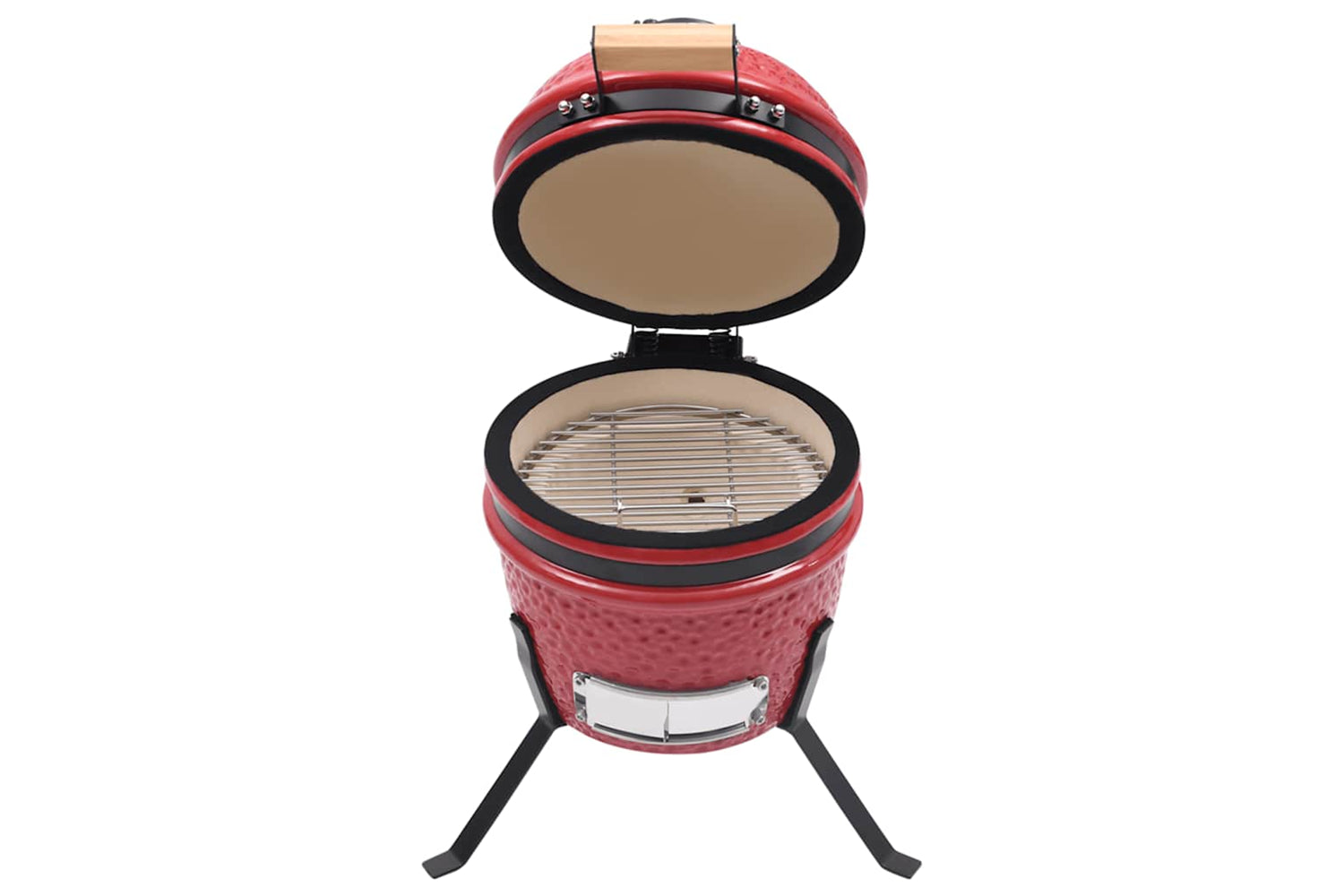 Vidaxl 2-in-1 Kamado Barbecue Grill Smoker Ceramic 56 Cm Red-2