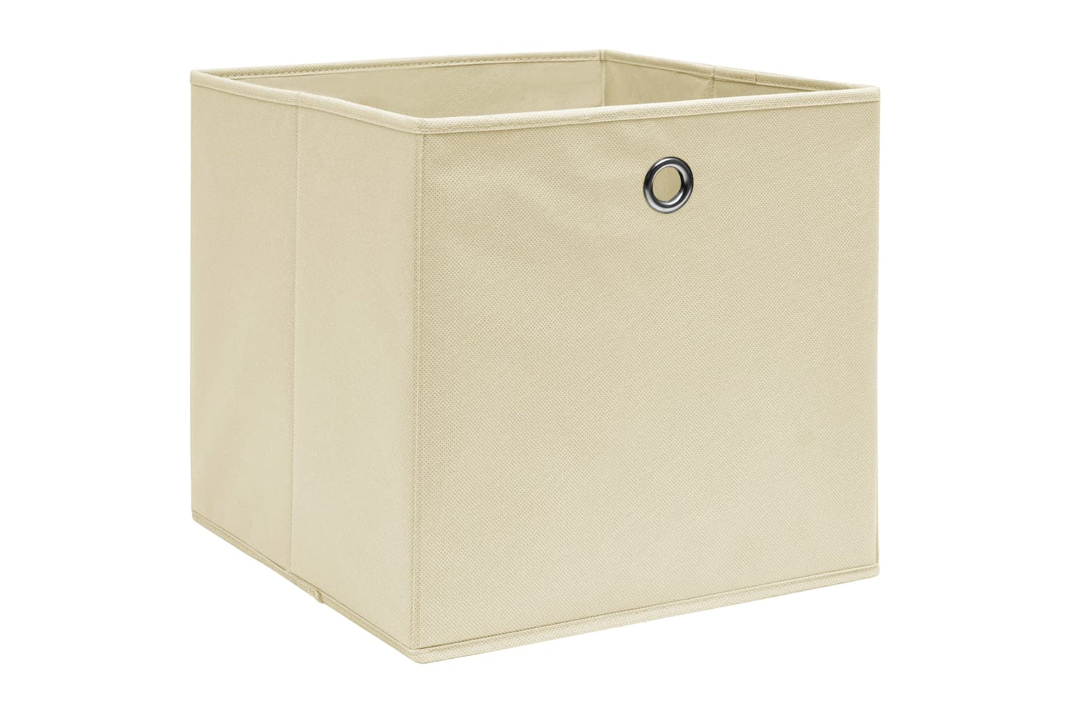 vidaXL 325215 Storage Boxes 4 Pcs Non-woven Fabric 28x28x28cm Cream-2