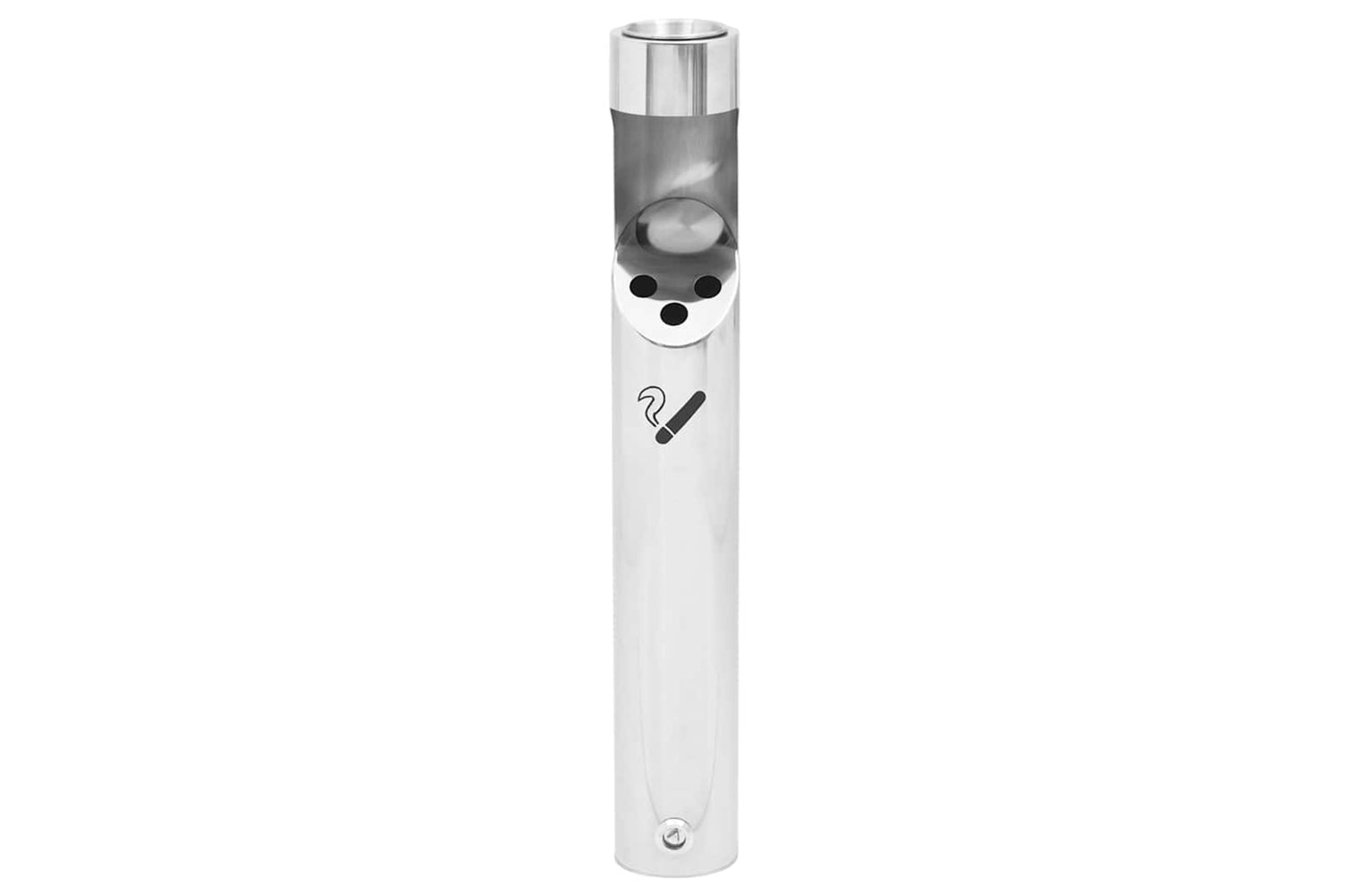 Vidaxl 149570 Wall Mounted Ashtray Stainless Steel-2
