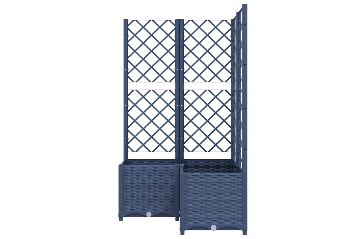 vidaXL Garden Planter With Trellis Dark Grey 80x80x136cm Pp-2