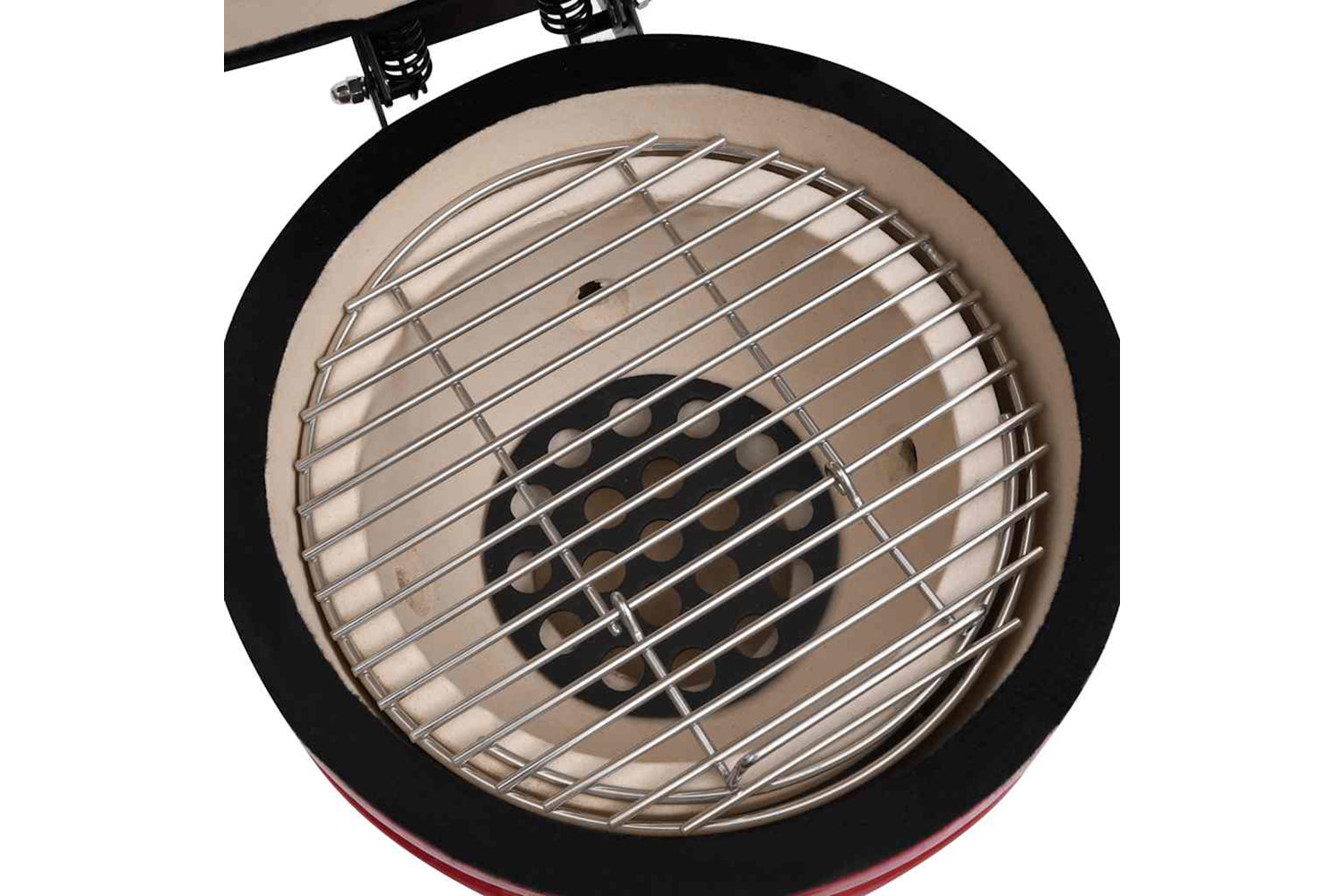 Vidaxl 2-in-1 Kamado Barbecue Grill Smoker Ceramic 56 Cm Red-7