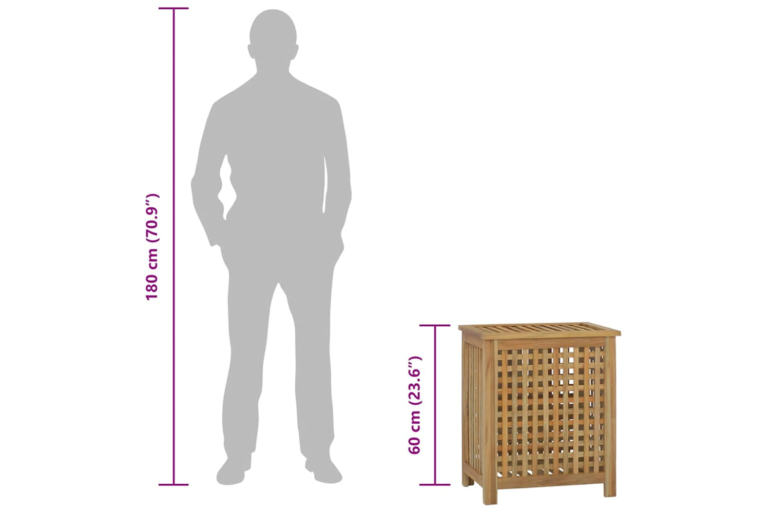 vidaXL 340761 Wash Bin 50x35x60cm Solid Wood Teak-7