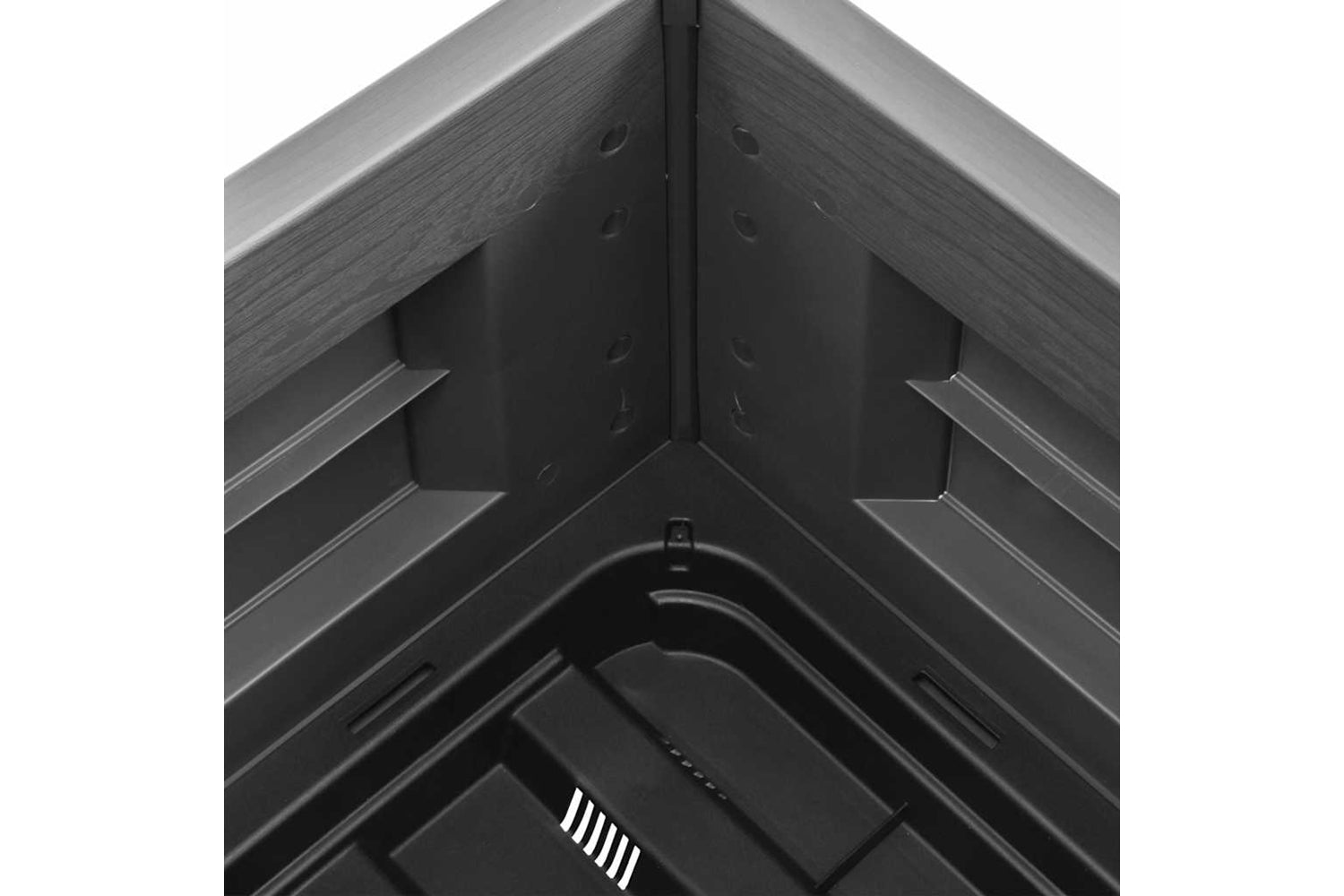 vidaXL 317579 Garden Raised Bed Pp Stone Grey 43x43x35cm-3