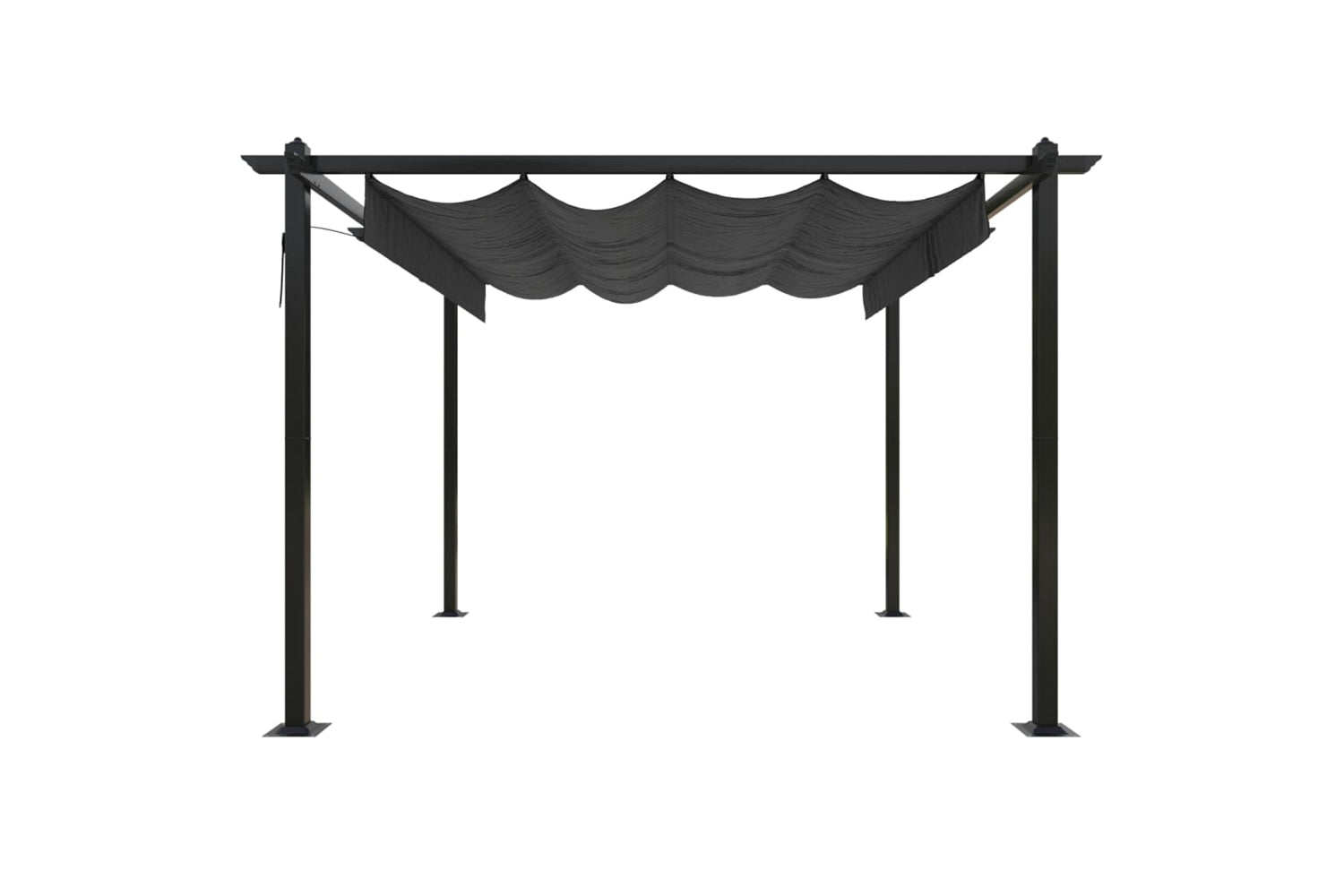 Vidaxl 318535 Garden Gazebo With Retractable Roof 3x3 M Anthracite-2