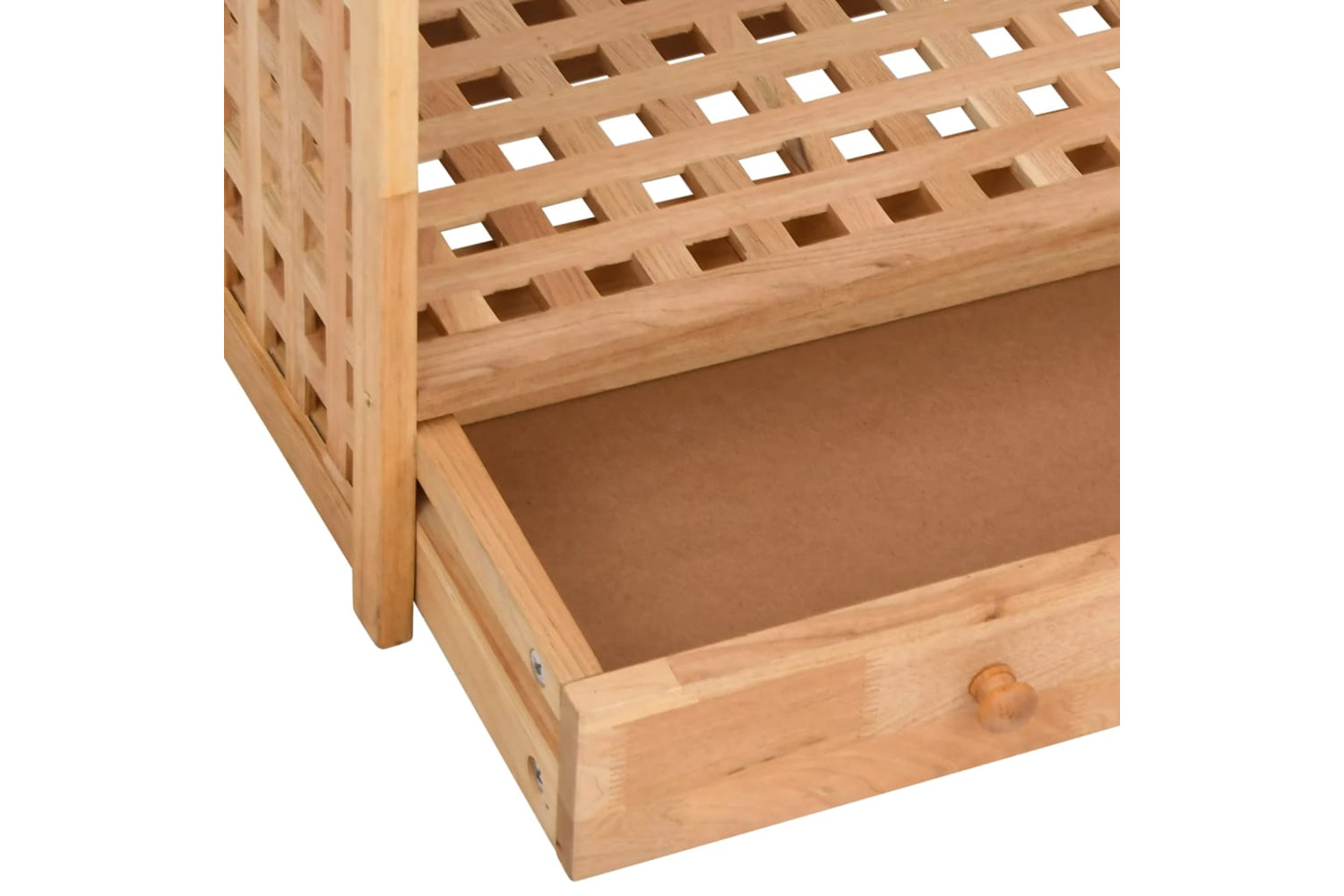 vidaXL 350359 Shoe Rack With Drawer 70x27x81cm Solid Wood Walnut-7