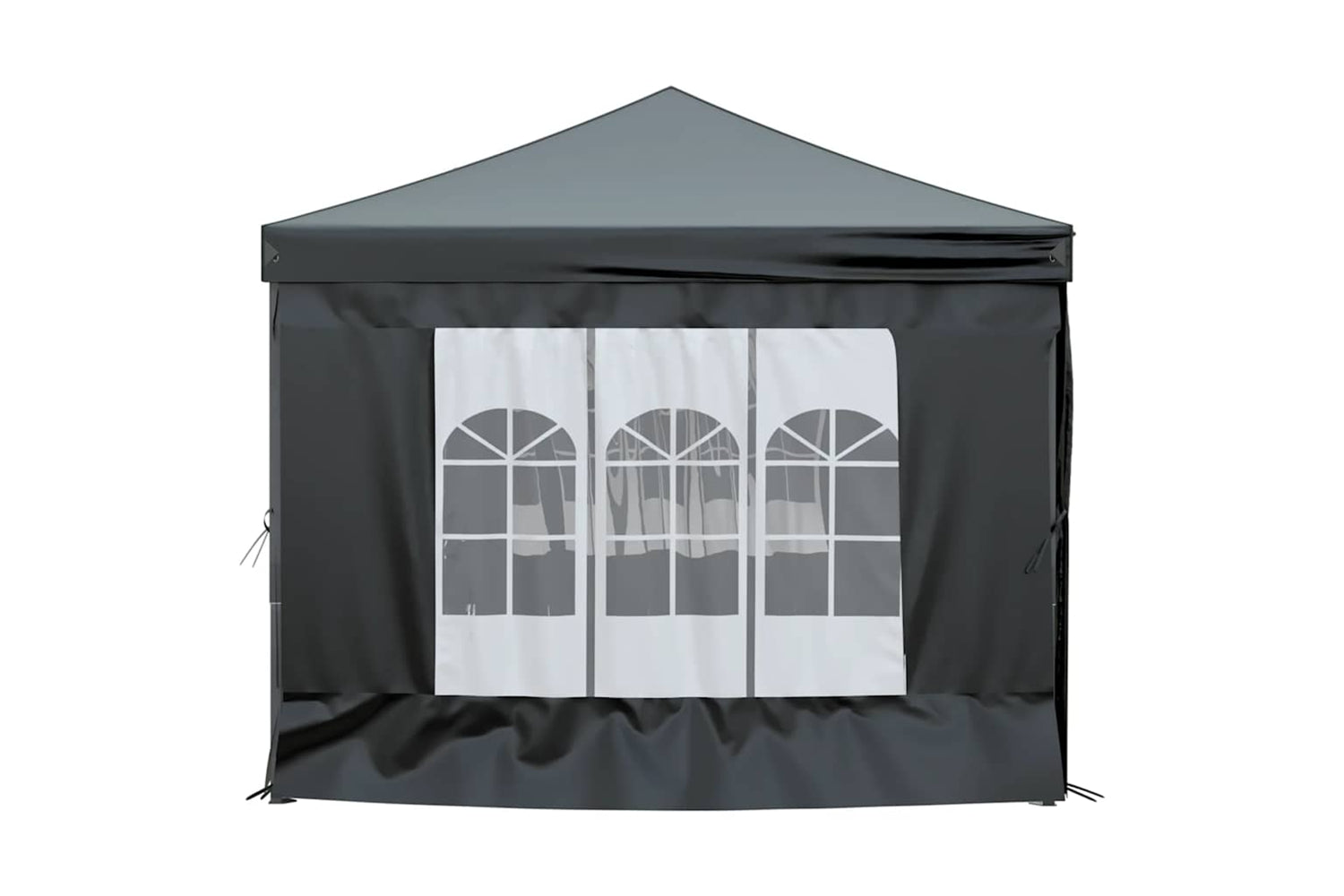Vidaxl 93546 Folding Party Tent With Sidewalls Black 3x6 M-3