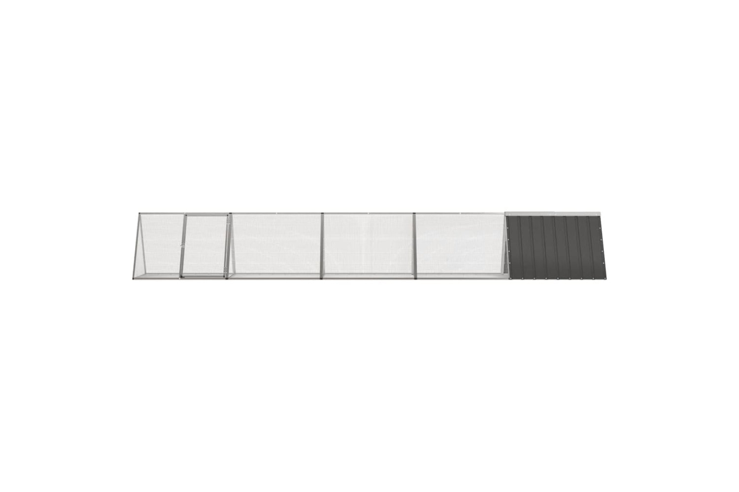 vidaXL 3106448 Rabbit Cage Anthracite 504.5x80.5x71cm Galvanised Steel-3