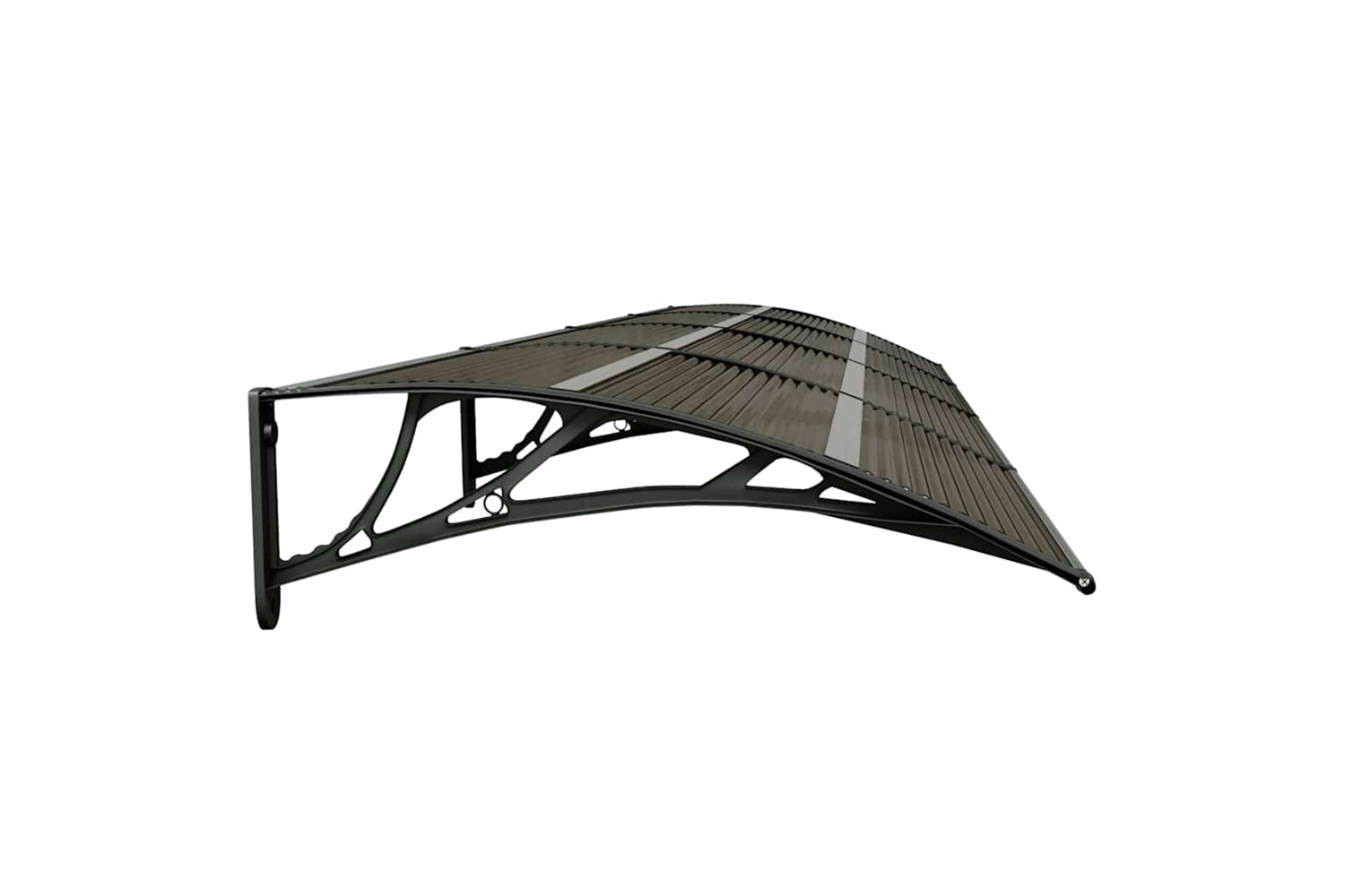 vidaXL 153593 Door Canopy Black 350x80cm Polycarbonate-3