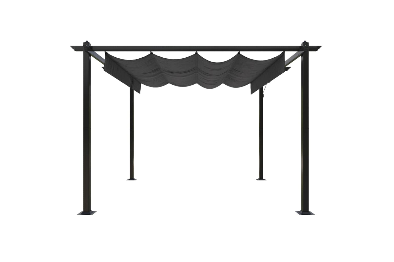 Vidaxl 318535 Garden Gazebo With Retractable Roof 3x3 M Anthracite-4
