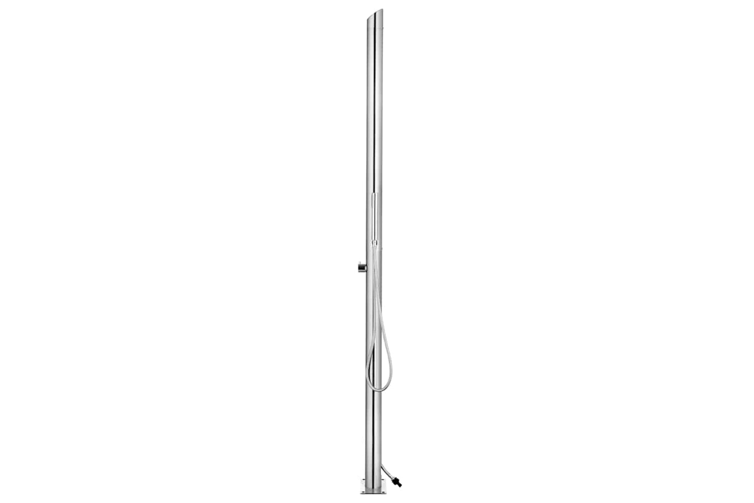 vidaXL 3070790 Garden Shower With Brown Base 225cm Stainless Steel-4