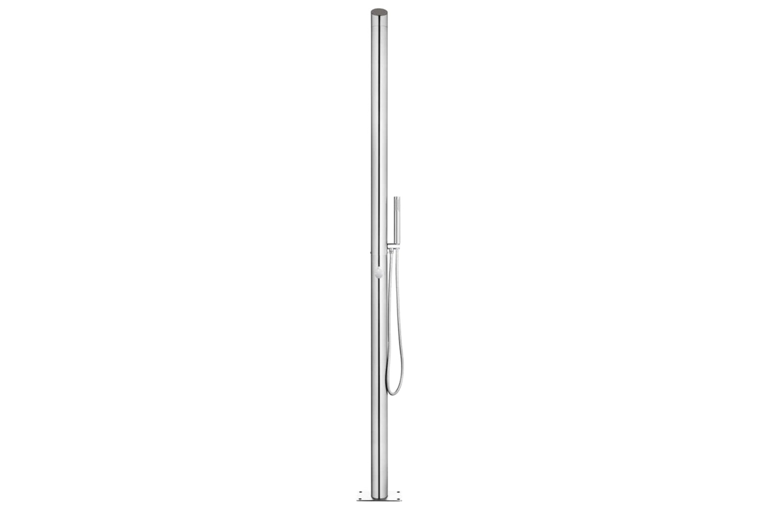 vidaXL 3070780 Garden Shower With Brown Base 225cm Stainless Steel-5