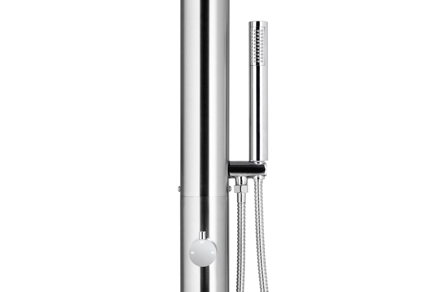 vidaXL 3070780 Garden Shower With Brown Base 225cm Stainless Steel-7
