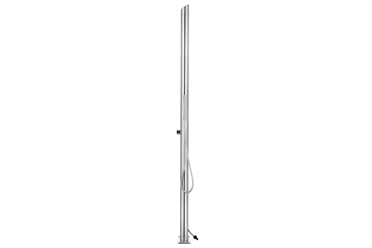 vidaXL 3070780 Garden Shower With Brown Base 225cm Stainless Steel-4