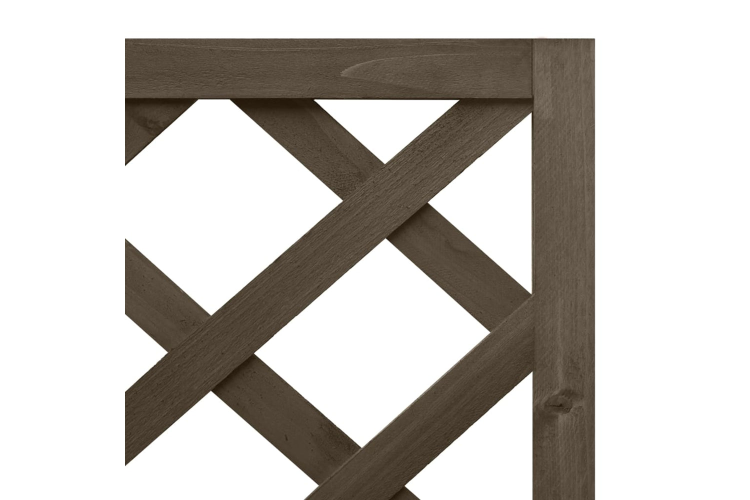 vidaXL 316412 Corner Trellis Planter Grey 40x40x150cm Solid Fir Wood-5