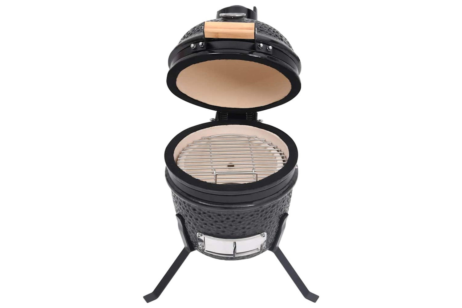 Vidaxl 2-in-1 Kamado Barbecue Grill Smoker Ceramic 56 Cm Black-2