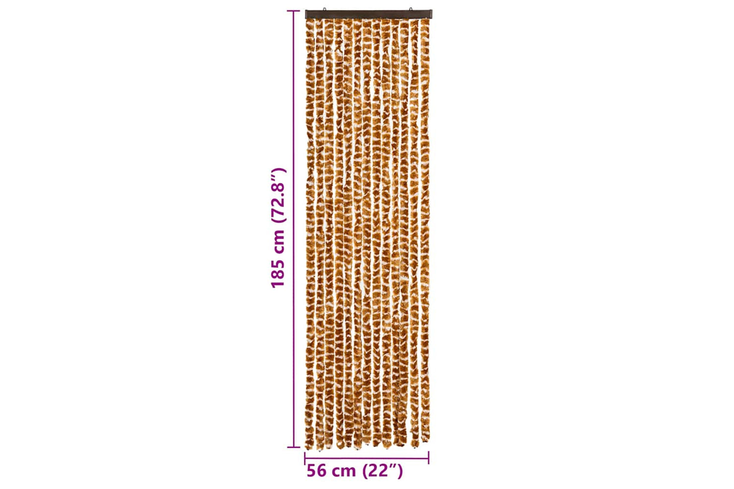 vidaXL Insect Curtain Ochre And White 56x185cm Chenille-6